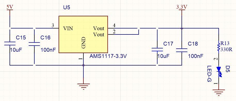 AMS1117 稳压电路